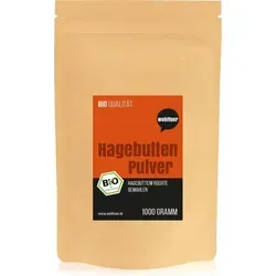 Wohltuer Hagebuttenpulver 1000g - Backzutaten mit 100% Hagebuttenfrüchten, reich an Vitamin C und ideal für Smoothies und Müsli. Gluten- und cholesterinfrei, perfekt für gesunde Ernährung!
