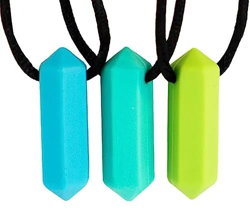 Tilcare Chew Chew Sensory Kauen Halskette - Langlebiges Silikon-Kauspielzeug für Kinder und Erwachsene - Hochwertige sensorische Kauhalskette aus robustem Silikon, ideal für stressreduzierendes Kauen. Sicherer Abreißverschluss und ungiftige Materialien für sorgenfreies Spielen.