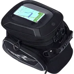 Bagster Raptor Tankrucksack - Schwarz mit TABS-System - Motorradkoffer mit cleverem TABS-System für einfache Befestigung, ideal für Reisen mit viel Stauraum und praktischem Smartphone-Fach.
