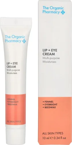 The Organic Pharmacy Lip + Eye Cream 10 ml - Augencreme für empfindliche Haut, mit antioxidativen Extrakten aus Augentrost und Heidelbeere für intensive Feuchtigkeit und Pflege.