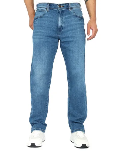 Wrangler Straight-Jeans Relaxed Fit - Frontier New Favorite blau 32 - Bequeme Straight-Jeans für lässige Looks. Mit Stretchanteil für optimale Bewegungsfreiheit und im modernen Used-Look.