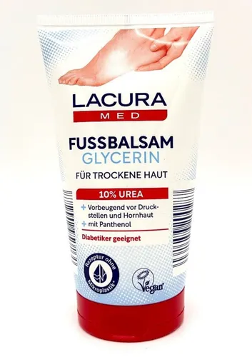 ✅ Lacura med Fußbalsam Glycerin 10% Urea trockene Haut Fusspflege 150ml ✅