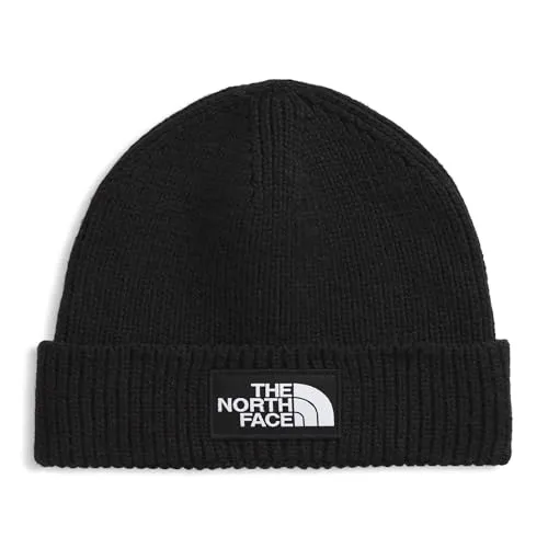 The North Face TNF Logo Box Cuffed Beanie - tnf black (JK3) OS - Mützen für den Laufsport, aus 100% recyceltem Polyester für nachhaltigen Komfort und optimale Passform, ideal für Alltag und Freizeit.