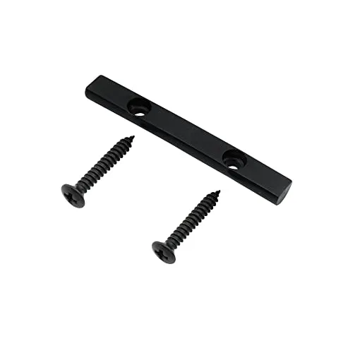 Musiclily Pro 43mm Messing Bass Saitenniederhalter String Retainer Bar für 4-Saiter E-Bass, Schwarz