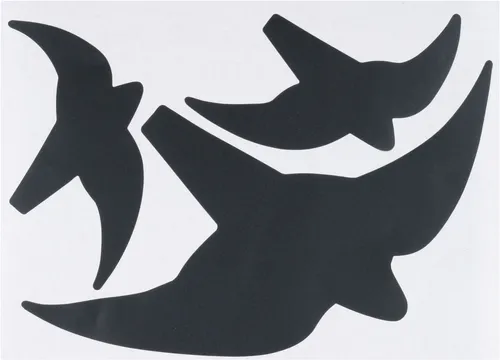 Conmetall Aufkleber Vögel PVC schwarz 3-teilig