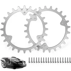 INF Geländeräder für Husqvarna Automower 330/420/430X/435X/440/435X AWD/450X/550 - Robuste Geländeräder für Husqvarna Automower; ideal für steiles und unebenes Gelände. Mit Spikes für optimalen Halt, auch bei Nässe. Perfekt für den Mähroboter-Einsatz.