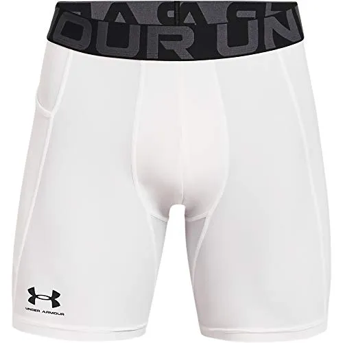 Under Armour HeatGear Tights Herren – Größe L, weiß - Funktionsunterwäsche mit ergonomischer Passform und schnelltrocknender HeatGear-Technologie für optimalen Tragekomfort beim Sport.