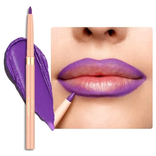 OULAC Lila Lipliner Wasserfest, Drehbarer Langanhaltender Lippenkonturenstift mit Mattes Finish, Hochpigmentiert und Geschmeidig, Konturieren Sie Ihre Lippen, Vegan (08) Well-dressed