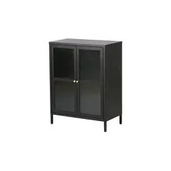 Schwarzes Sideboard mit hochwertigen Materialien - Elegantes Sideboard in Schwarz, Maße: B: 64 cm, H: 84 cm, ideal für stilvolle Einrichtung. Jetzt 10€ Willkommens-Gutschein bei Newsletter-Anmeldung!