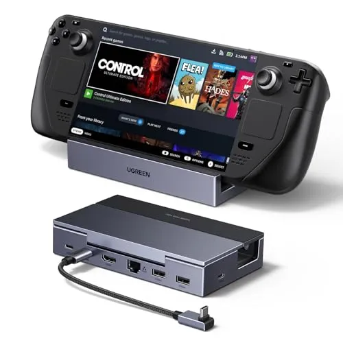 UGREEN Steam Deck Dock mit 4K@120Hz HDMI - Hochwertige Laptop-Dockingstation mit 4K@120Hz HDMI für kristallklare Bildqualität. Kompakt und tragbar, ideal für Gaming und unterwegs. Mit 100W PD-Ladung bleibt Ihr Gerät immer einsatzbereit.