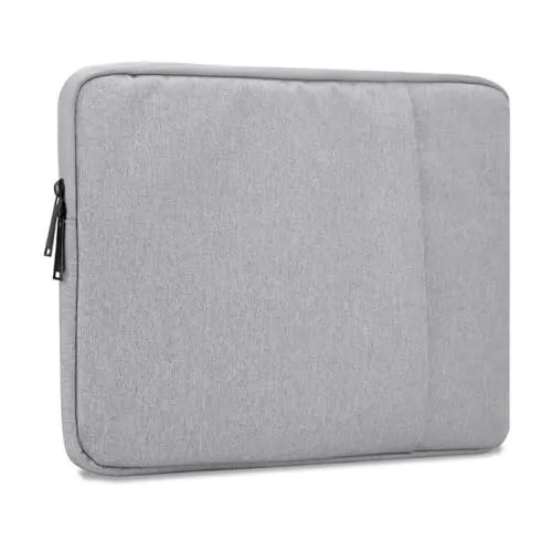 Cadorabo Laptop/Tablet Tasche 14'" Zoll in GRAU – Notebook Computer Tasche aus Stoff mit Samt-Innenfutter und Fach mit Anti-Kratz Reißverschluss – Schutzhülle Sleeve Case
