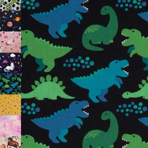 MAGAM-Stoffe Niklas Kinder Baumwollstoff ÖKO-TEX Meterware ab 50cm (Dinos)