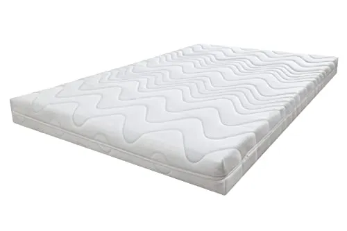 TiCAA Matratze Med 100x200 cm Komfort - Matratzen für Rücken- und Bandscheibenleiden, atmungsaktive Materialien sorgen für ein trockenes Schlafklima und sind schadstoffgeprüft, ideal für Hausstauballergiker.