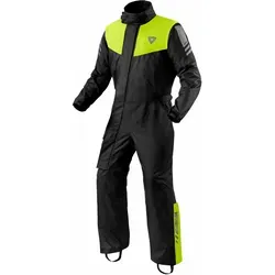 Revit Pacific 4 H2O Regenkombi - Schwarz/Neon-Gelb - XXL - Hochwertiger Regenanzug mit einfachem Zugang durch langen Reißverschluss. Verstellbare Passform für optimalen Tragekomfort. Kompakt verstaubar in eigener Tasche – ideal für Motorradfahrer.