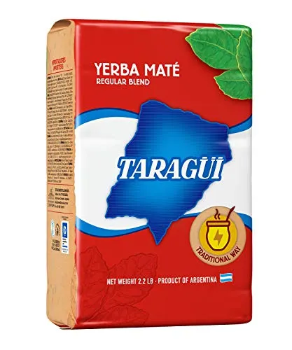 Taragui Yerba Mate mit Stängeln 1kg - Authentische Yerba Mate TARAGÜI mit Stängeln im 1kg Beutel. Genießen Sie den kräftigen Geschmack und die vielseitige Verwendung – ideal für einen belebenden Start in den Tag oder eine entspannende Auszeit.