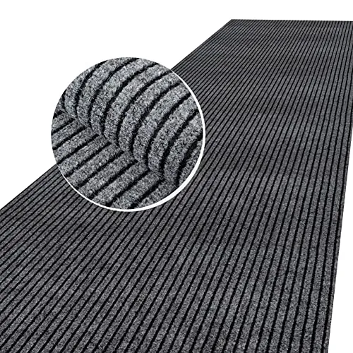 ANRO Schmutzfangmatte Mischa Grau 140x100cm – Rutschfest & Zuschnitfähig - Robuste Schmutzfangmatte 140x100cm in Grau für Flur und Terrasse. Rutschfeste Gummirückseite sorgt für sicheren Halt. Individuell zuschneidbar und pflegeleicht – ideal für stark frequentierte Bereiche im Innen- und Außenbereich.