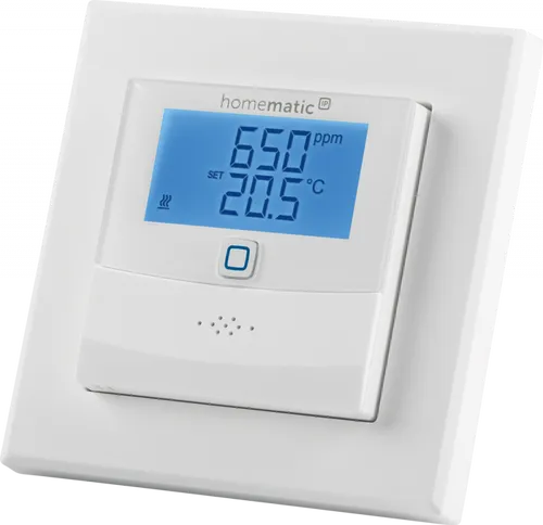 Homematic IP Wired CO2 Sensor HmIPW-SCTHD - Automatisierungstechnik – Präzise CO2-, Temperatur- und Luftfeuchtigkeitsmessung mit großem Display und einfacher Montage in Standard-Schalterdosen.