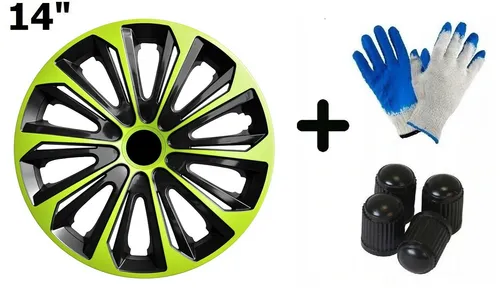 Radkappen Strong Duocolor Black 14" NRM 3607 - Radkappen & Stahlfelgenringe, einfache Installation ohne Werkzeuge, leichtgewichtig und waschstraßenfest für langanhaltenden Schutz.