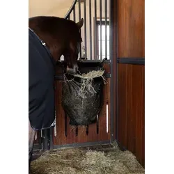Kentucky Horsewear Heutasche gerade, schwarz, Größe L - Praktische Heutasche für kontrollierte Fütterung. Das robuste Material minimiert Heuverlust und schützt vor Hufverletzungen. Ideal für Stall und unterwegs, einfach zu befestigen und langlebig.