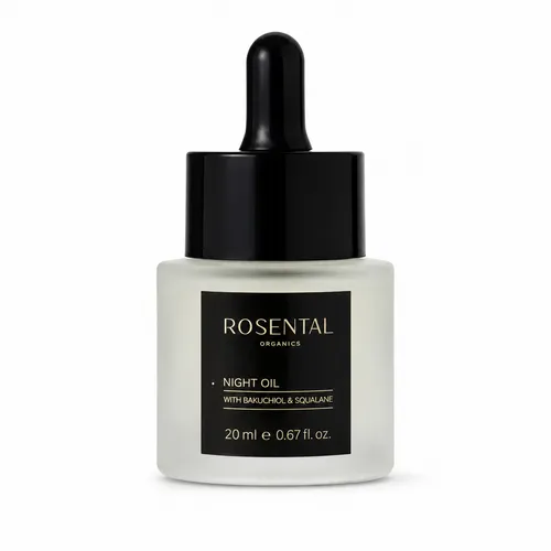 Rosental Organics Nachtpflege Night Oil mit Bakuchiol & Squalane 20 ml - Sonstige Gesichtspflegeartikel, feuchtigkeitsspendendes Nachtöl mit Lavendel für ein seidiges Hautgefühl und entspannende Wirkung