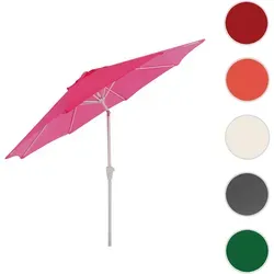 Sonnenschirm N19 - 3m neigbar in Pink - Sonnenschirm aus Polyester/Alu, mit UV-Schutz 50 und Kurbelmechanismus für einfachen Betrieb. Ideal für Garten oder Terrasse, sorgt für schattige Stunden an heißen Tagen.