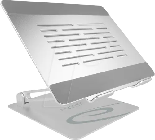 Delock Standhalterung 18414 - Stabiler Notebook Ständer - Notebook Ständer für ergonomisches Arbeiten, bietet eine stabile Halterung und verbessert die Kühlung Ihres Geräts.