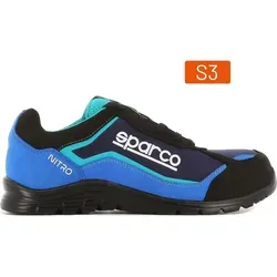 Sparco Unisex Nitro Industrial Shoe - Black, 41 EU - Herren Industrie & Handwerk Sneaker, S3 - SRC, antistatisch und metallfrei, ideal für Arbeitssicherheit und Komfort.