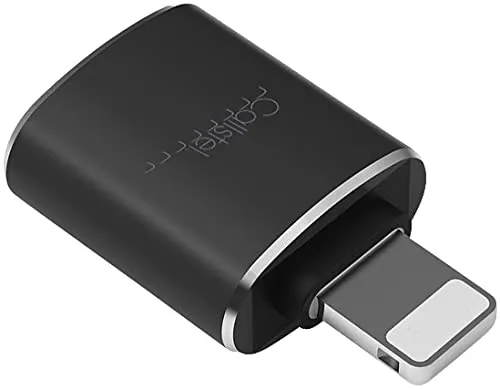 Callstel iPhone USB Adapter: Kompakter USB-3.0-OTG-Adapter für Lightning-Anschluss, Metallgehäuse (iPhone Stick, Lightning Stick, Kopfhörer Kabel)