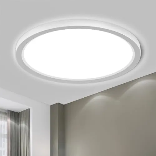 LQWELL® LED Deckenleuchte IP44 - Moderne Badlampe 36W - Stilvolle LED-Deckenleuchte mit IP44-Schutz für feuchte Räume. Ideal für Wohnzimmer, Badezimmer und Büros. Einfache Installation, energiesparend und langlebig für vielseitige Nutzung.
