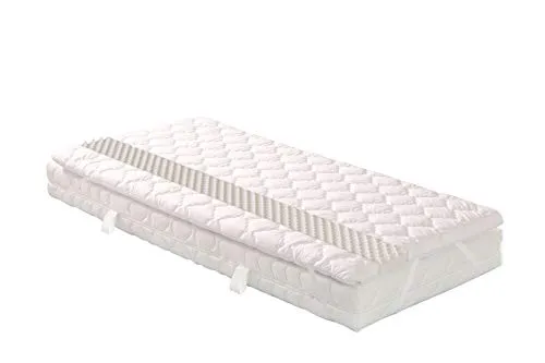 Badenia Matratzentopper Senso - weiß - Matratzenauflagen mit Komfortschaumtopper und sanfter Massagewirkung, ideal zur Verbesserung des Liegekomforts. Abnehmbarer, waschbarer Microfaserbezug für einfache Pflege.