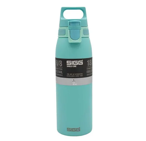 Sigg SG8992.50 Shield One Glacier 1L - Blauer Thermobehälter - Thermobehälter mit 1L Volumen, ideal für die tägliche Nutzung und hält Getränke lange warm oder kalt. Leicht und handlich mit nur 230g.