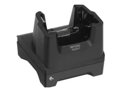 Zebra Ladestation CRD-TC2L-BS1CO-01 für MDE-Terminals - Zubehör für Scanner - Kompatibel mit Zebra TC22 und TC27, bietet eine praktische Lösung für das Laden mit Pistolengriff und Handschlaufe.