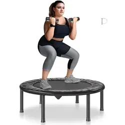 VEVOR Mini-Fitness-Trampolin 934mm - Faltbar für Erwachsene - Trampolin für Erwachsene mit 934mm Durchmesser, unterstützt bis 100 kg. Langlebiges, faltbares Design für platzsparende Aufbewahrung und vielseitige Fitnessoptionen.