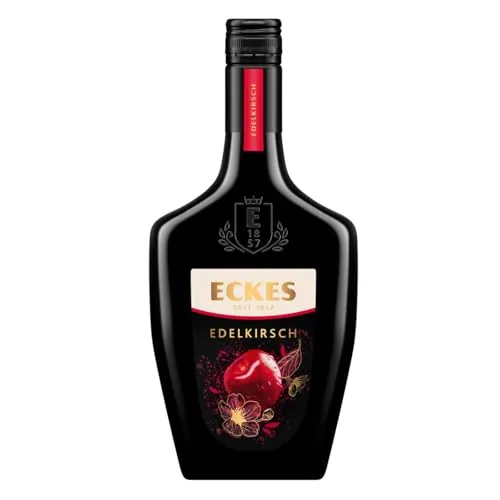 Eckes Edelkirsch Likör (1 x 0,5?l) – Klassischer Kirschlikör mit vollfruchtigem Aroma sonnengereifter Kirschen, 20?Prozent vol