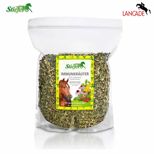 Stiefel Immunkräuter 1kg geschnittene Kräuter - Hochwertige Mischung geschnittener Kräuter zur Unterstützung der Pferdeernährung, ideal für eine ausgewogene Fütterung und Pflege.