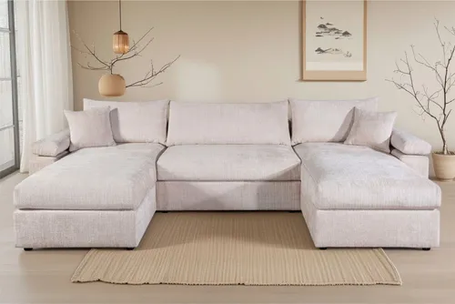 OTTO home Wohnlandschaft Cosy U-Form, 309 cm – Mega-Sofa für jeden Raum - Die OTTO home Wohnlandschaft »Cosy U-Form« bietet mit 309 cm viel Platz für Familie und Freunde. Der strapazierfähige Bezug und die feste Polsterung sorgen für hohen Komfort und Langlebigkeit. Ideal für stilvolle Wohnräume.
