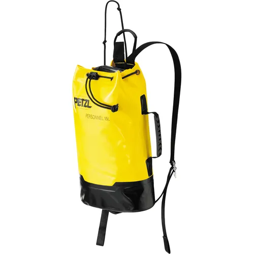 Petzl Personnel Yellow/Black - Robuster Transportsack - Alpin-Rucksäcke mit kleinem Volumen, wasserfest und strapazierfähig. Ideal für Outdoor-Aktivitäten, leicht und schwimmfähig.