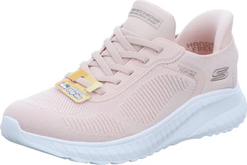 SKECHERS Damen Slip-On Sneaker "BOBS SQUAD CHAOS-CURRENT MUSE", Gr. 35, rosa - Bequeme Slip-On Sneaker von Skechers aus atmungsaktivem Textil, vegan verarbeitet und mit innovativer Memory Foam-Dämpfung für hohen Tragekomfort. Ideal für den Alltag!