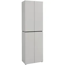 Voleo Garderobenschrank, Kaschmir, Kunststoff, 5 Fächer, 60x199x37 cm, Beimöbel erhältlich, griffloses Öffnen, Garderobe, Garderobenschränke, Garderobenschränke