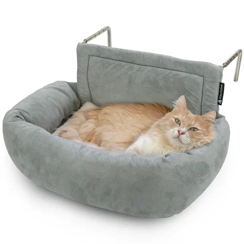 Heizungsliege Katzenbett - Stabil und Waschmaschinenfest - Katzenliege für Heizkörper mit abnehmbarem, kratzfestem Bezug. Ideal für gemütliche Wärme und Komfort, perfekt für Ihre Katze!