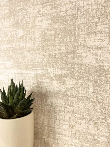 Newroom Vliestapete, Beige Tapete Modern Used-Look - Mustertapete Loft Tapete Taupe Gold Industrial Beton Metallic für Schlafzimmer Wohnzimmer Küche, Bakary Beige