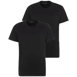 BOSS Rundhalsshirt "TShirtRN 2P Comfort" XL Black - Klassisches Herren-T-Shirt im 2er-Pack mit Ton-in-Ton Logo-Schriftzug. Der dehnbare Single Jersey sorgt für hohen Tragekomfort und viel Bewegungsfreiheit.