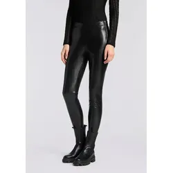 BOSS ORANGE Leggings Taskin Premium Damenmode Slim Fit in Lederoptik schwarz 36