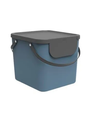 Rotho Mülltrennsystem 40L Albula - Cleveres Recyclingsystem für Ihr Zuhause - Haushaltszubehör - Das modulare Mülltrennsystem mit 40L Fassungsvermögen, stapelbar und mit praktischen Aufklebern für einfache Abfalltrennung.