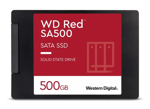 WD Red 500 GB NAS SSD - 2.5 Inch SATA Festplatte, optimiert für NAS-Systeme mit schneller Datenzugriffszeit und hoher Energieeffizienz