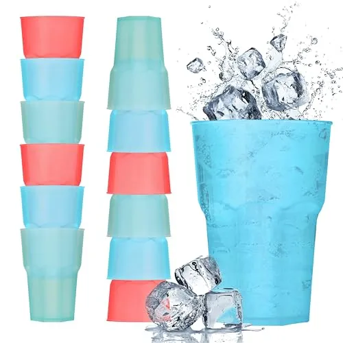 astor24 12er Set Bruchsichere Trinkbecher 480 ml - Becher für jeden Anlass – Bunte, unzerbrechliche Kunststoff Trinkbecher für Kinderfeste, Camping und Cocktailpartys. Mit 480 ml ideal für unbeschwerte Genussmomente!