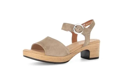 Gabor Damen Plateausandalen, Frauen Sandalen,Moderate Mehrweite (G),sesamo (34),37 EU / 4 UK