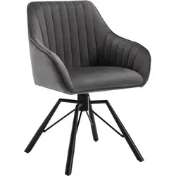 Woltu 4-Fußstuhl: Drehbarer Esszimmerstuhl aus Samt - 4-Fuß-Stühle mit ergonomischem Design und drehbarem Sitz für höchsten Komfort. Der Stuhl ist weich gepolstert, stabil und ideal für jeden Raum.