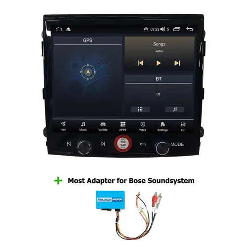 Einbau-Navigationsgerät für Porsche Cayenne 92A mit BOSE PCM3.1 - 8.4" Android GPS Navi mit CarPlay und Android Auto für nahtlose Smartphone-Integration und modernes Navigieren.