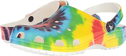 Crocs Classic Tie Dye Clogs - Unisex, Multi, 36/37 EU - Clogs für Damen: Zeitloser Stil mit einzigartigem Batik-Design, aus flexiblem Croslite-Material für ikonischen Komfort und leicht zu reinigen.